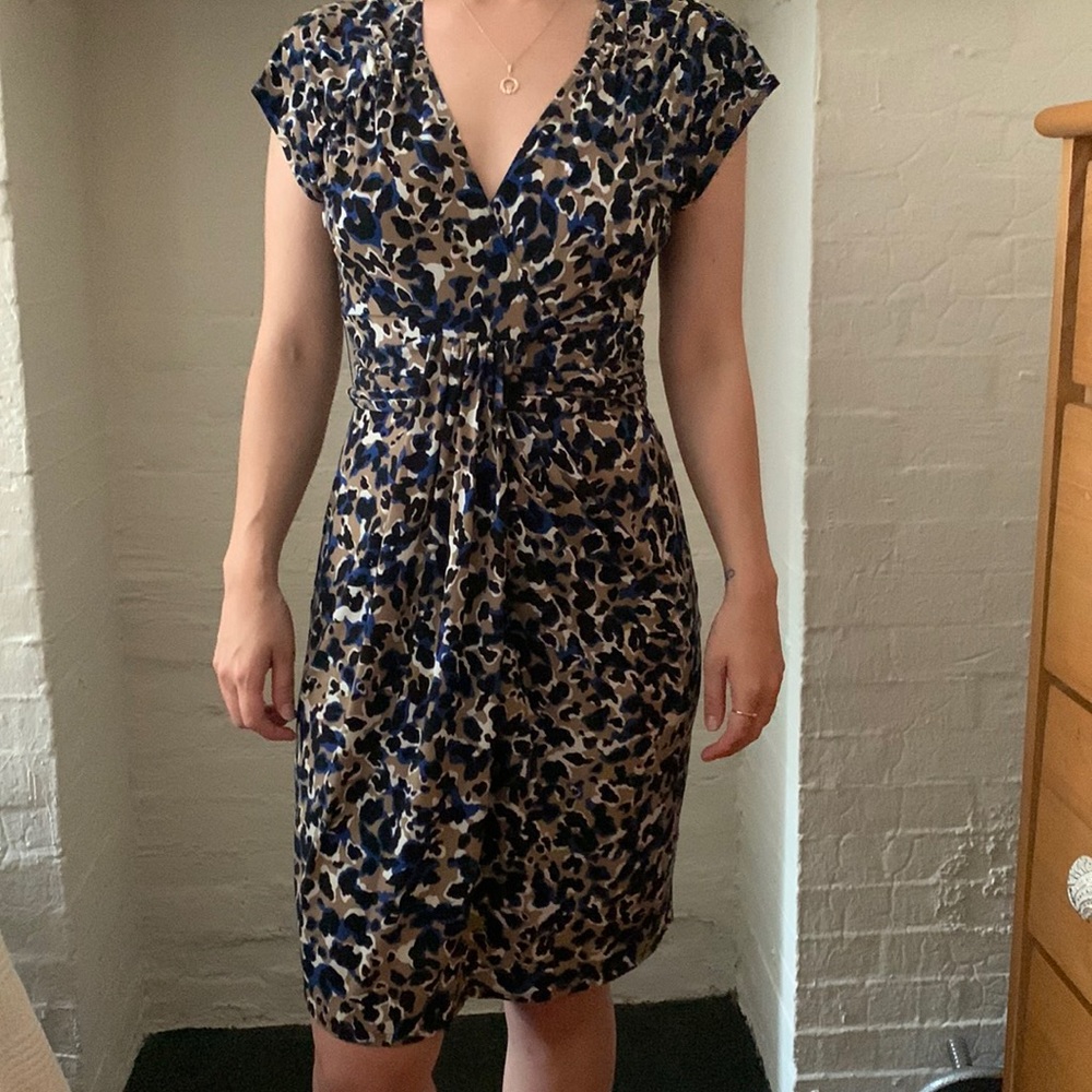 Laundry by Shelli Segal V-Neck Rouched Waist Dress